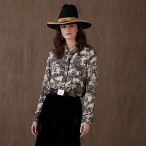 Double D Ranch Wide Open Trail Workshirt Size M